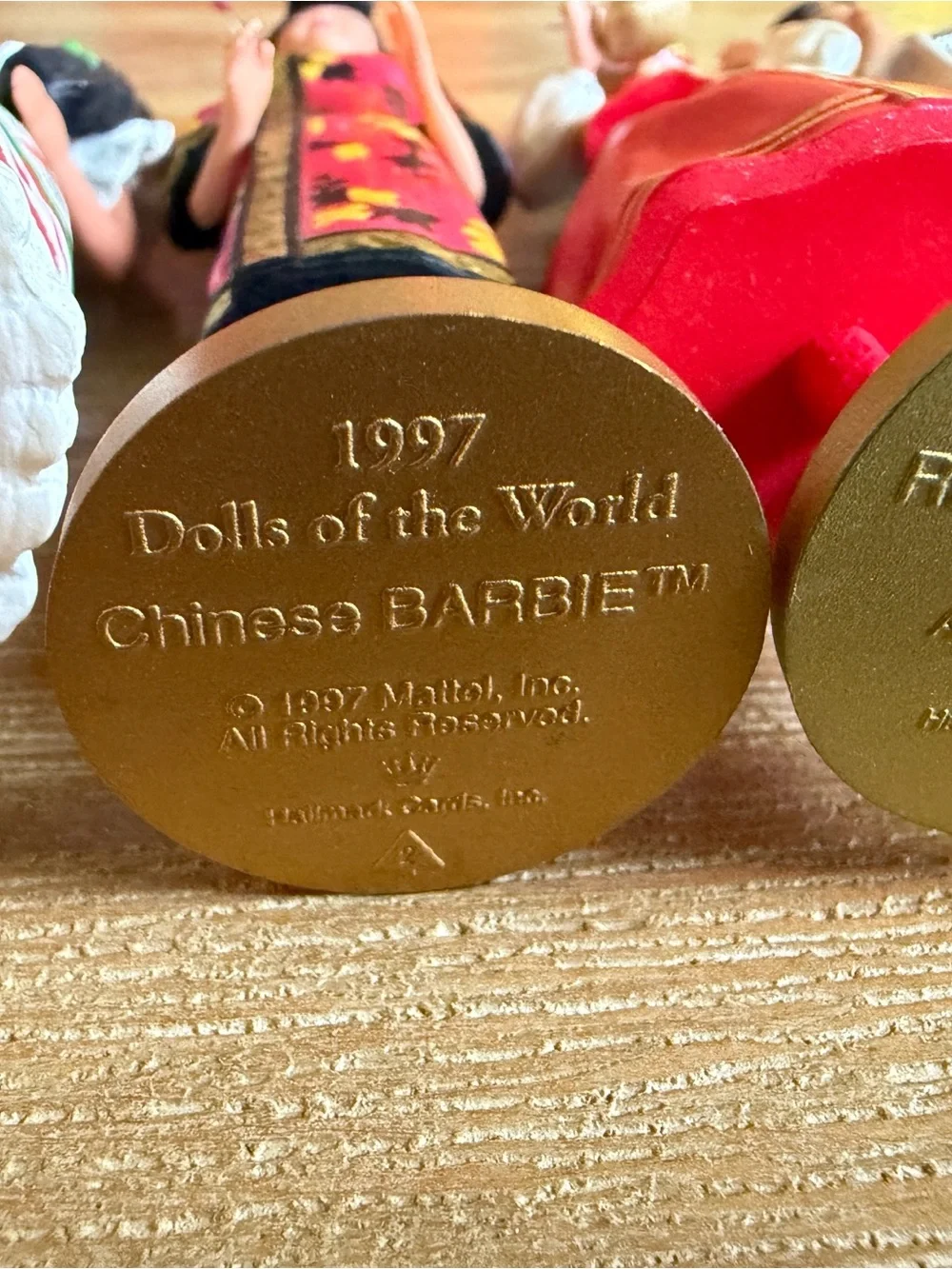 Set Of 6 Dolls Of The World Barbie & Keepsake Ornaments 1990s Hallmark Mattel